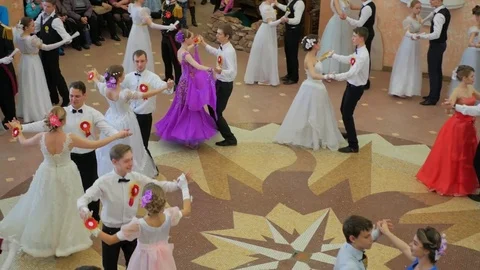 Ballroom dancing, top view. Stock Footage 72944885
