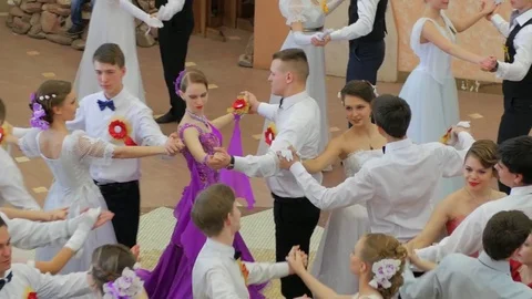 Ballroom dancing, top view. Stock Footage 72944887