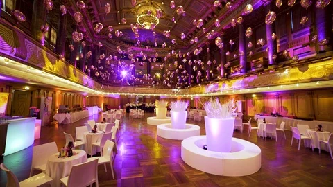 Ballroom/ event location Vídeos de archivo 108365389