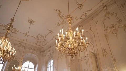 Ballroom of a Royal Castle Stock Footage