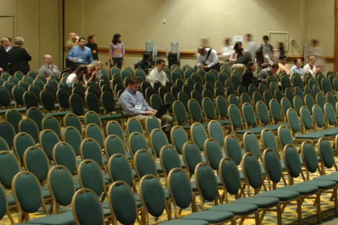 Ballroom Walk-in Time Lapse Stock Footage