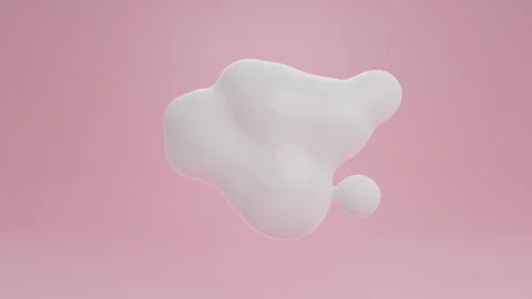 Balls abstract illustration. Realistic 3d background with organic Stock Footage 155509416
