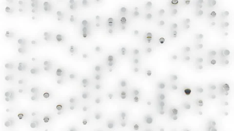 Balls and bubbles on a white background. Seamless loop. Stock Footage 125650401