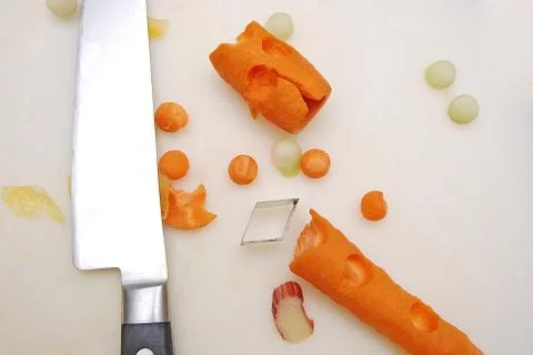Balls and knife Stock Photos