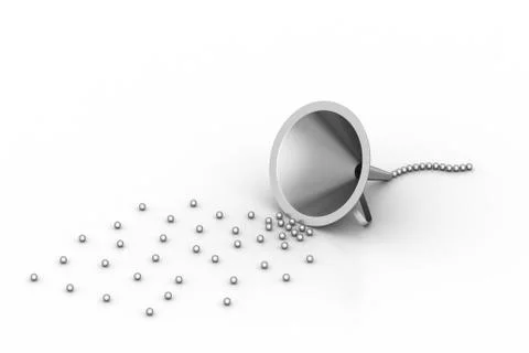 Balls arrange with funnel, quality control concept Free Stock Illustration
