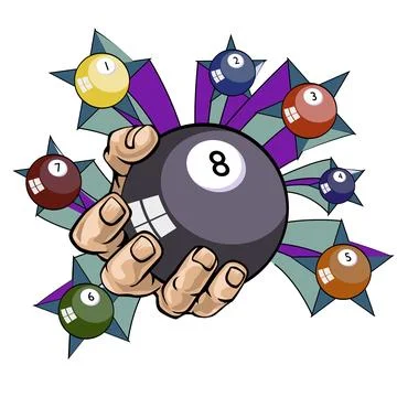 Balls billiar Illustrazione stock