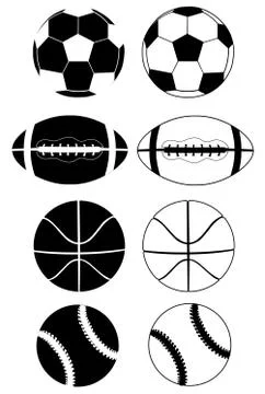 Balls black and white Stock Illustration