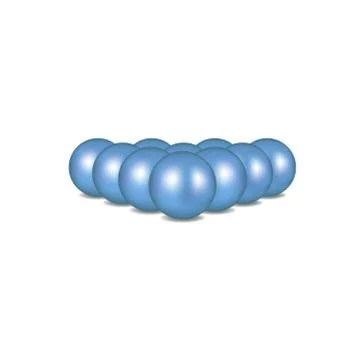 Balls in blue design standing in formation Stock Illustration