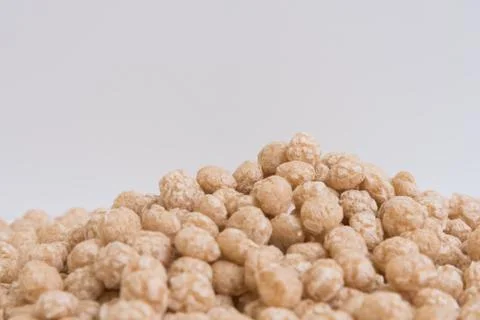 Balls for Breakfast, a side view. background texture. Beige shades. Stock Photos