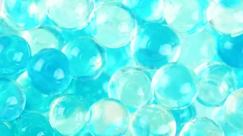 Balls of bubble tea, macro. Blue bubbles Stock Footage 276410374