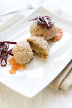 Balls with cheese Stock Photos