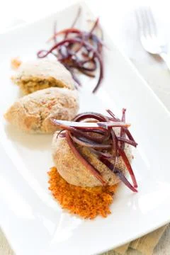 Balls with cheese Stock Photos