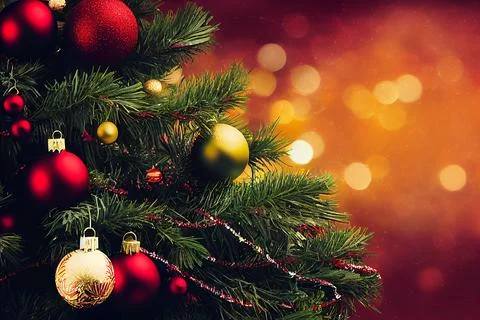 Balls on christmas tree. Stock Illustration