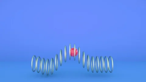 Balls in circles Stock Footage 89815554