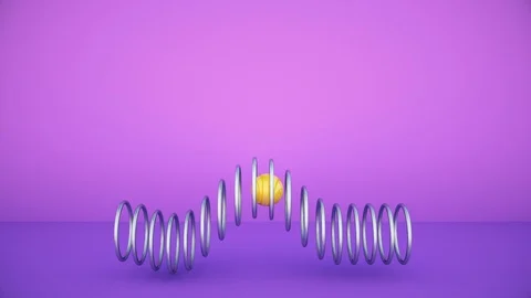 Balls in circles Stock Footage 89815555