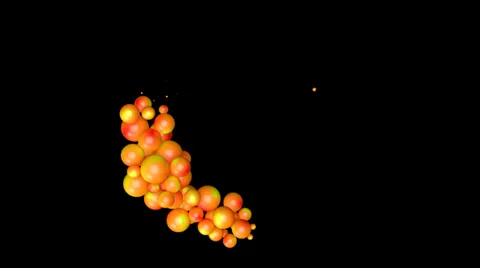 Balls circular motion animation Vidéo 34772853