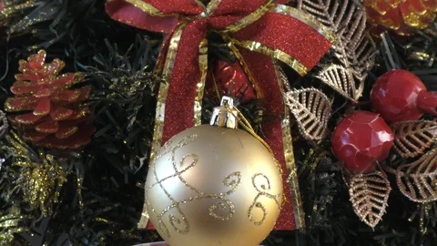 Balls to decorate the Christmas tree Stock Footage 120180137