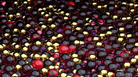 Balls of different colors and sizes. 3d illustration. 3d rendering Stock Illustration