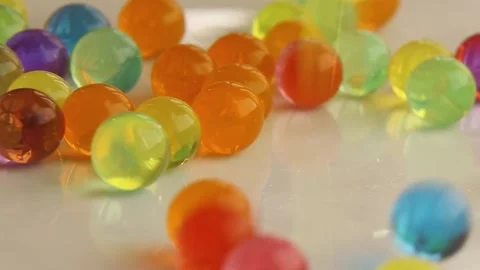 Balls of different colors orbis jump Stock Footage 252463801