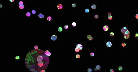 Balls of different shades Stock Footage 143239955