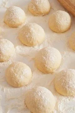 Balls of dough Stock Photos