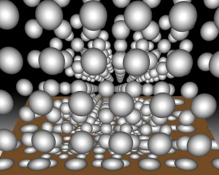 Balls dropping on paper Stock Illustration