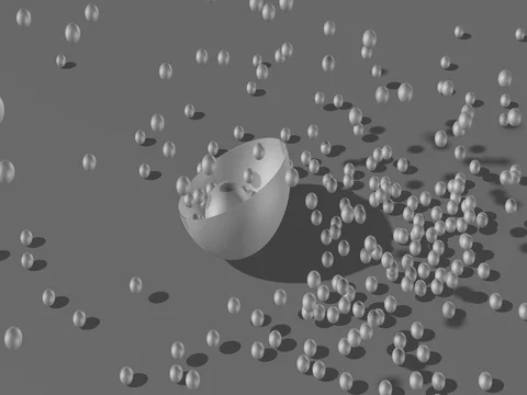 Balls Falling into a Bowl Stock Footage 75156135