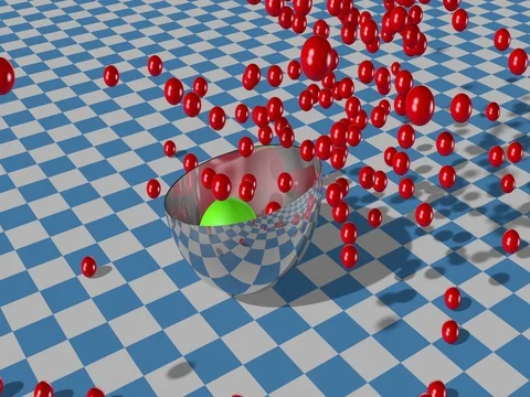 Balls Falling into a Bowl Stock Footage 75156325