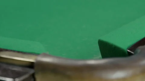 Balls Falling Into Pockets On A Billiard Table Stock Footage 147873098
