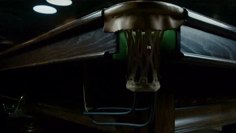 Balls Falling Into Pockets On A Billiard Table Stock Footage 147874220