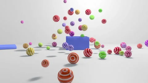 Balls fireworks from gift box Stock Footage 61669969