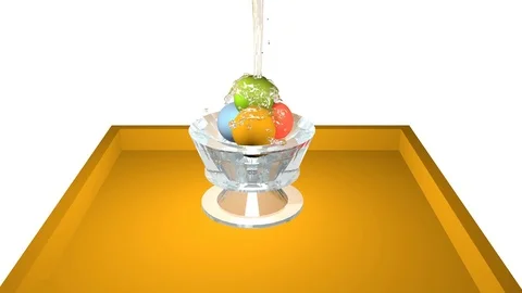 Balls in the glass Stock Footage 76908045