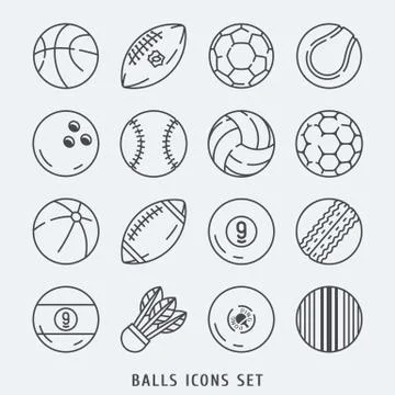 Balls icons set vector illustration Stock Illustration
