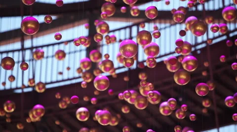 Balls in the interior Stock Footage 57449409