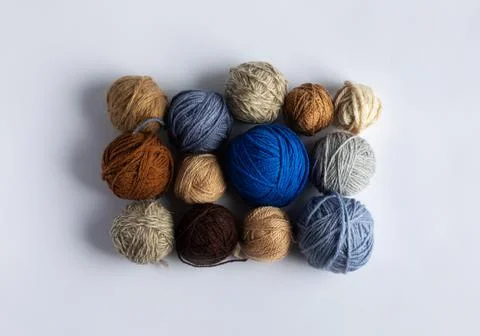 Balls of knitting threads Stock Photos