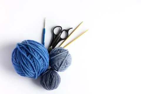 Balls of knitting threads Stock Photos