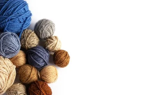 Balls of knitting threads Stock Photos