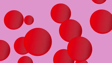 Balls Looping Animation, Group of Red Balls, flying circle ball, Red Balls .. Stock Footage 285536276