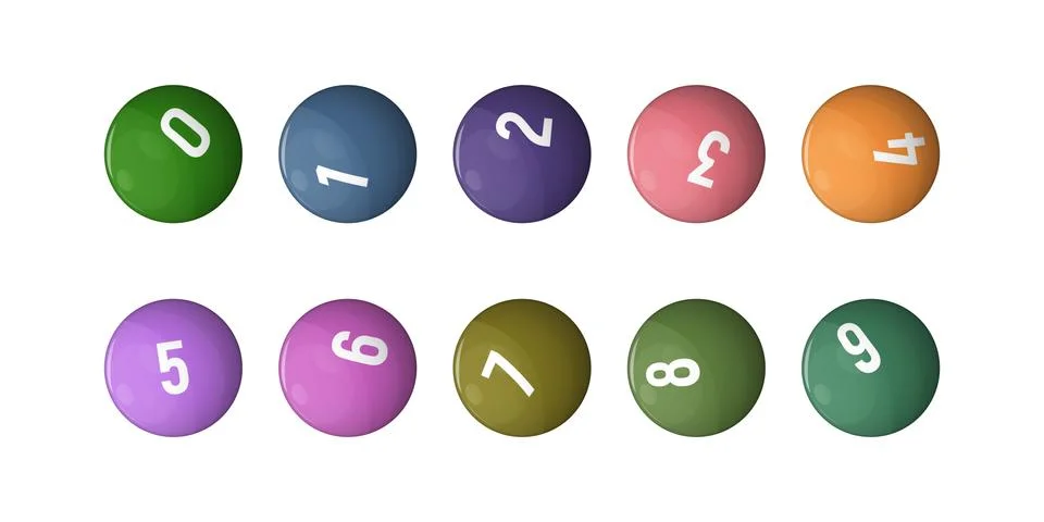 Balls for lottery set. Stock Illustration