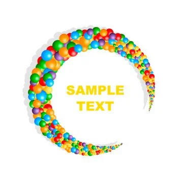 Balls multicolor . Round concept of balls 库存插图