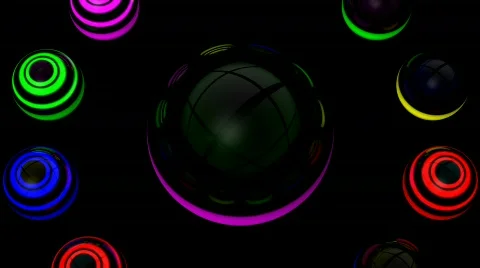 Balls orbit Stock Footage 866420