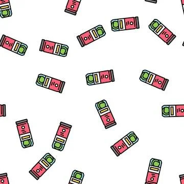 Balls package tennis vector seamless pattern Stock Illustration