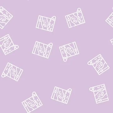 Balls peanut butter line vector seamless pattern Stock Illustration