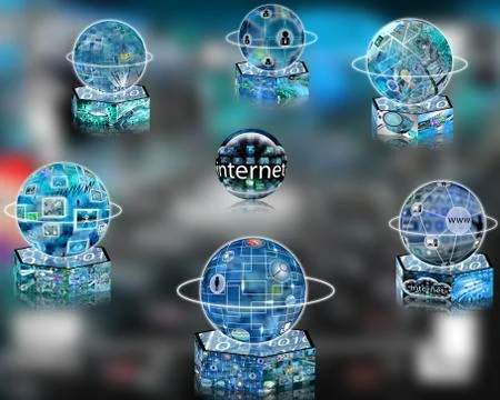 Balls on the platforms Stock Illustration