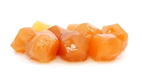 Balls of preserved ginger Stock Photos