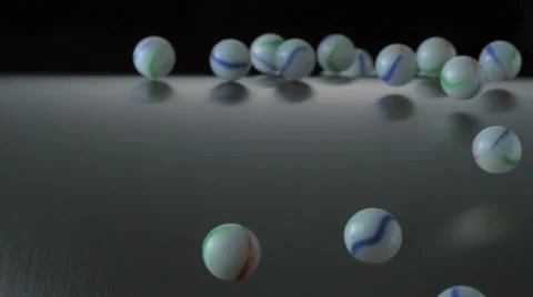 Balls rolling, Slow Motion Stock Footage 31819444