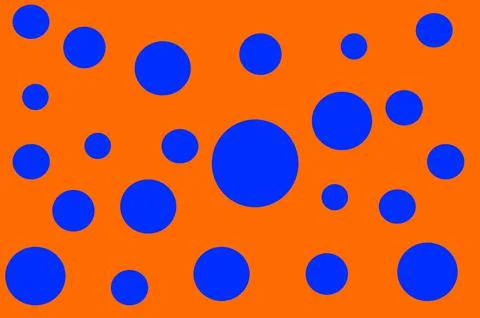 Balls of the same color and different sizes. Illustrazione stock