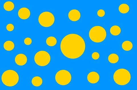 Balls of the same color and different sizes. Illustrazione stock