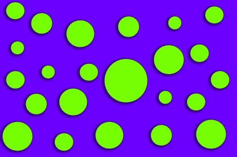 Balls of the same color and different sizes. Illustrazione stock