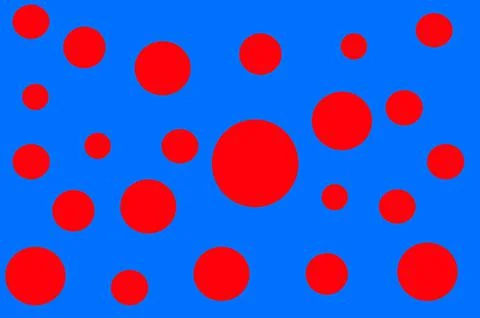 Balls of the same color and different sizes. Illustrazione stock